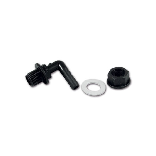 Dettaglio del Kit raccordo curvo maschio F 3/8 D Ø 13 mm per impianti idraulici da camper.