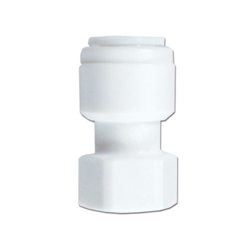 RAC907_1-1 Raccordo rapido dritto F 3/8'' Ø 12 mm per connessioni idrauliche in camper e caravan.