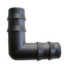 RACC25_1-1 Manicotto curvo 90 gradi diametro 25 mm per impianti idraulici di camper e caravan, vista frontale.