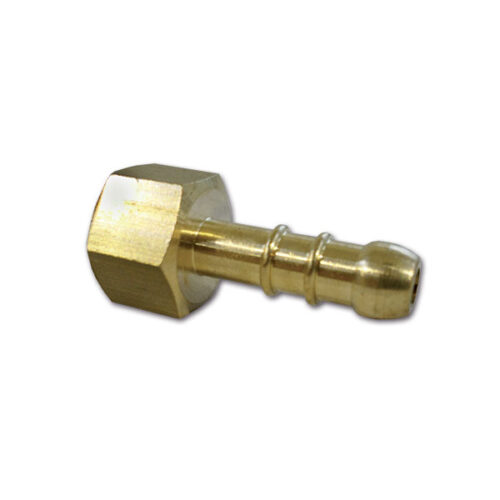 RGS103_1-1 Dettaglio del raccordo gas Femmina • 3/8" • portagomma in ottone per impianti di camper e caravan.