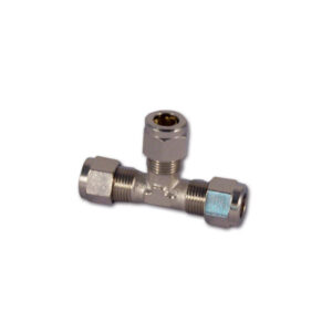 Raccordo gas a T acciaio zincato • Ø 8 mm