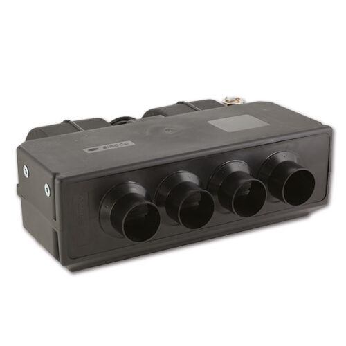 RIS358_1-1 Dettaglio del condensatore Austral D, componente chiave per il sistema di climatizzazione di veicoli ricreazionali.