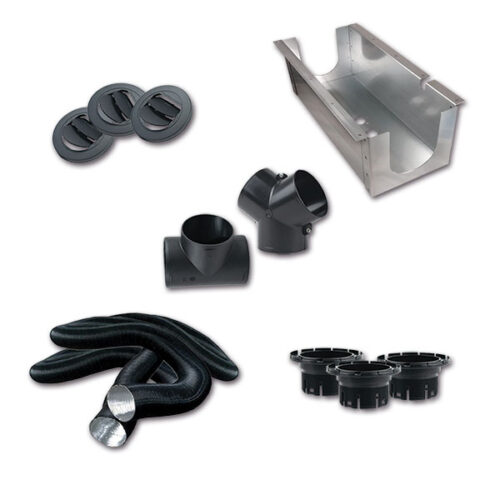 RIS9405_1-1 Componenti del Kit installazione Autoterm Air 2D per riscaldatori a gasolio in camper e caravan.