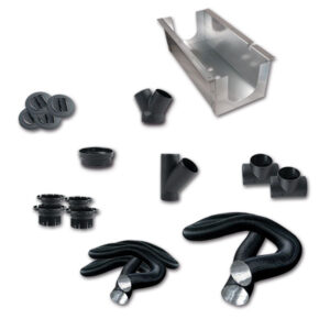 Dettaglio dei raccordi e tubazioni del Kit installazione Autoterm Air 4D per riscaldatori a gasolio, evidenziando la qualità dei materiali.