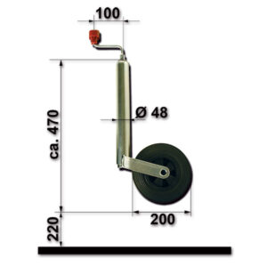 RTN1433_2-1 Ruotino appoggio • 150 kg • Ø 200