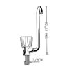 RUB2120_2-1 Rubinetto singolo sinistro Cristal • canna abbattibile