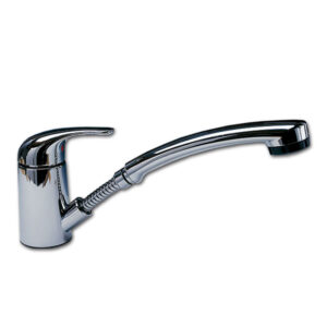 RUB4181_1 Miscelatore Mono con doccetta estraibile e interruttore per un controllo ottimale del flusso d'acqua in camper.