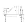 Miscelatore lavello Charisma • canna 215 mm