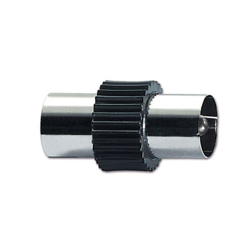 SCR305_1-1 Dettaglio del connettore coassiale M/M in ottone per cavi antenna camper.