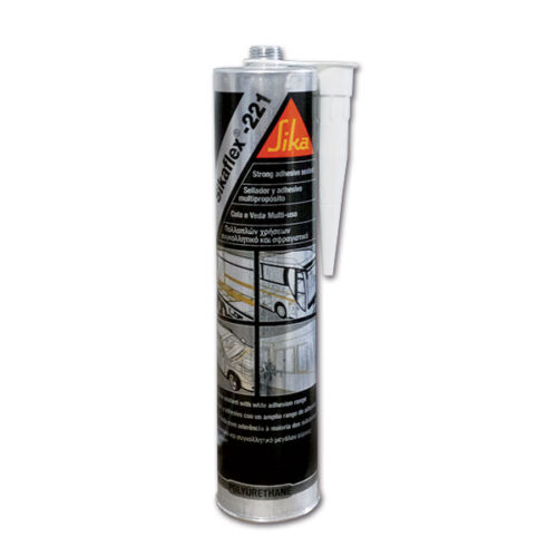 SGL221CB_1-1 Sigillante Sikaflex-221 bianco per camper e caravan, cartuccia da 300 ml, applicazione su giunzione.