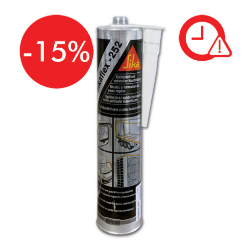 Cartuccia di Sikaflex-252 da 300 ml bianca, adesivo sigillante per camper e caravan.