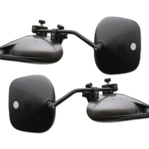Kit specchi supplementari Grand Aero • flat installato su specchietto auto, vista laterale, per migliorare la visibilità con caravan.