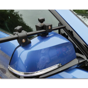 Immagine frontale dello specchio supplementare Aero 3 convesso, con la superficie riflettente che mostra l'ampio campo visivo per la sicurezza stradale.