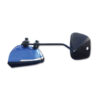 Kit specchi Grand Aero convessi montati su retrovisore camper, garantendo visibilità laterale estesa per il traino.