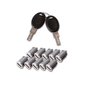 SRT1038DH_1-1 Dettaglio del Kit 10 cilindri 2 chiavi HSC FAP per serrature di camper e caravan, con chiavi incluse.