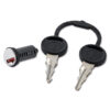 SRT1038KZC_2-1 Kit 2 chiavi e 1 cilindro Zadi con focus sulla precisione delle scanalature della chiave e del meccanismo del cilindro.