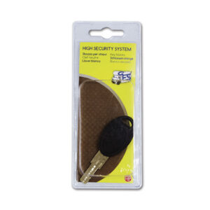 SRT1042SHC_1-1 Immagine dettagliata dello sbozzo per chiavi HSC FAP in blister, pronto per la duplicazione.