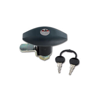 SRT1051NC_2-1 Accessorio serratura per camper, modello 1051 nera, confezione blisterata pronta per l'installazione.