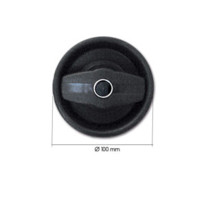 SRT1064P_2-1 Dettaglio della serratura esterna FAP door locks 1064, finitura nera e meccanismo robusto