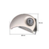 SRT1109_2 Chiusura di sicurezza Flap Lock Moon per veicoli ricreazionali, mostrando la robustezza della costruzione e la finitura superficiale.