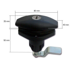 1204 serratura • nera • chiavi e cilindretto