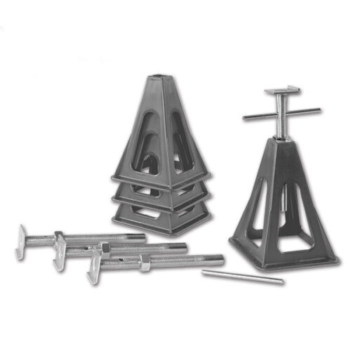 Coppia di martinetti Plastic Jacks Grey di FIAMMA S.P.A. per livellamento camper e caravan.
