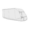 Dettaglio del materiale resistente della Cover Premium L di FIAMMA, con cuciture rinforzate e tessuto traspirante