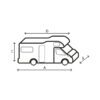 TCM385_9-1 Camper Cover 12 M BRUNNER S.R.L. che protegge il veicolo dalla polvere e dallo sporco.