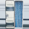 Tenda ciniglia bianco / blu • 56 x 200 cm
