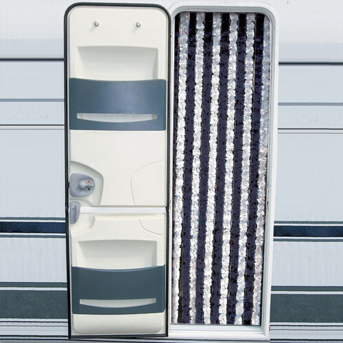 Tenda ciniglia bianco / grigio • 56 x 200 cm