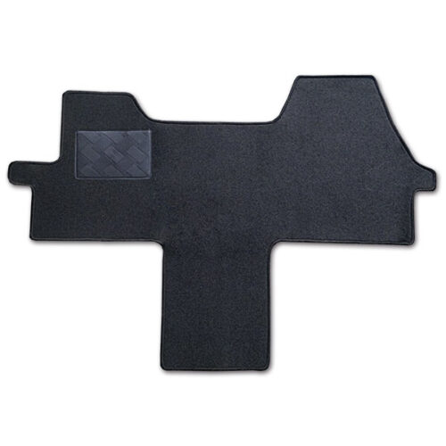 Tappetino cabina specifico per Fiat Ducato X250 e X290, con dettagli della finitura antiscivolo.