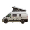 TPR103_1-1 Tetto a soffietto Sky Up per Fiat Ducato grigio campovolo aperto, mostra lo spazio interno aggiuntivo