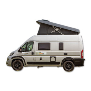 TPR104_1-1 Tetto a soffietto Sky Up installato su Fiat Ducato, color grigio Lanzarote, vista laterale