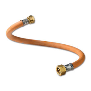 Dettaglio della manichetta alta pressione IT GOK 400 mm per impianti gas di camper e caravan