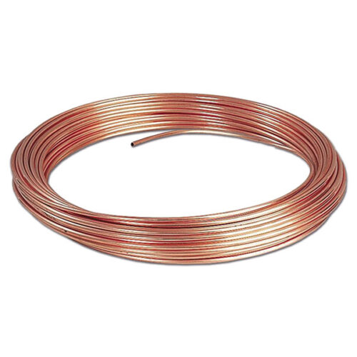 TUB501R_1-1 Matassa di tubo rame nudo Ø 8 mm 50 m per impianti gas di camper e caravan, dettaglio del rotolo.