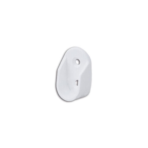 TUB5118B_1-1 Reggi asta appendiabiti 2 fori Ø 18 bianco installato su parete di camper
