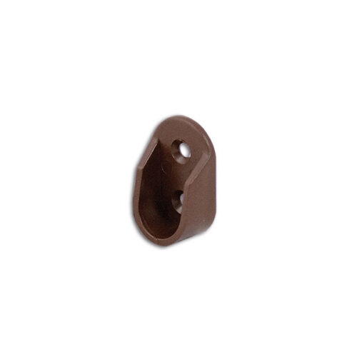 TUB5118M_1-1 Reggi asta appendiabiti marrone con due fori per montaggio stabile in camper.