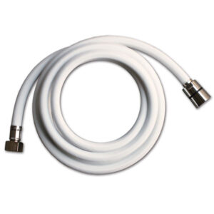 Flessibile doccia Tube PVC white con raccordi da 1/2 e 3/8 pollici per sistemi idrici di camper.