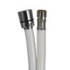 TUB5202B_2-1 Tubo flessibile in PVC per acqua, 2 metri di lunghezza, con connessioni standard per veicoli ricreazionali.