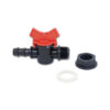 Componente valvola 1 via in plastica resistente per camper e caravan, vista frontale.