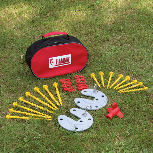 Kit Awning Pegs FIAMMA per ancoraggio tendalino camper e caravan, robusti picchetti per esterni.
