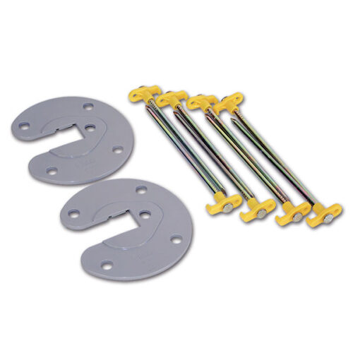 Dettaglio del Kit Awning Plate Fiamma per ancoraggio sicuro del tendalino