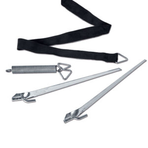 Dettaglio del Tie Down Black FIAMMA S.P.A. per ancoraggio tendalino camper.