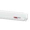 Tendalino F45 L 550 • Polar White / Sahara di FIAMMA S.P.A. esteso su un camper, vista frontale.