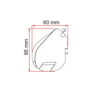 VRD7118G_4-1 Immagine ravvicinata del tessuto del F35 Pro 180 • Titanium / Royal Grey, mostrando la trama e il trattamento resistente ai raggi UV.