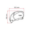 VRD8131G_4-1 Immagine ravvicinata del tessuto del tendalino Fiamma F65 Eagle Ducato 319, evidenziando la qualità del materiale.