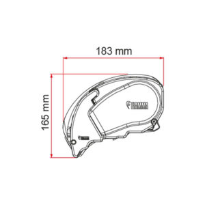 VRD8131G_4-1 Immagine ravvicinata del tessuto del tendalino Fiamma F65 Eagle Ducato 319, evidenziando la qualità del materiale.