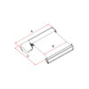 VRD8136G_3-1 Immagine ravvicinata del tessuto del tendalino F65 Eagle Ducato 369 • Polar White / Grey, che mostra la qualità del materiale.