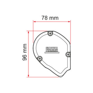 Immagine ravvicinata del tessuto del SlideOut 280 • Polar White / Royal Grey, mostrando la trama resistente ai raggi UV e all'acqua.