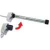 VRM1203_1-1 Dettaglio del Motor Kit F65 S Integrated Polar White FIAMMA S.P.A. installato su una veranda da camper, mostrando l'integrazione del motore.